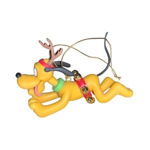 Disney Pluto with Reindeer Antlers Christmas Ornament